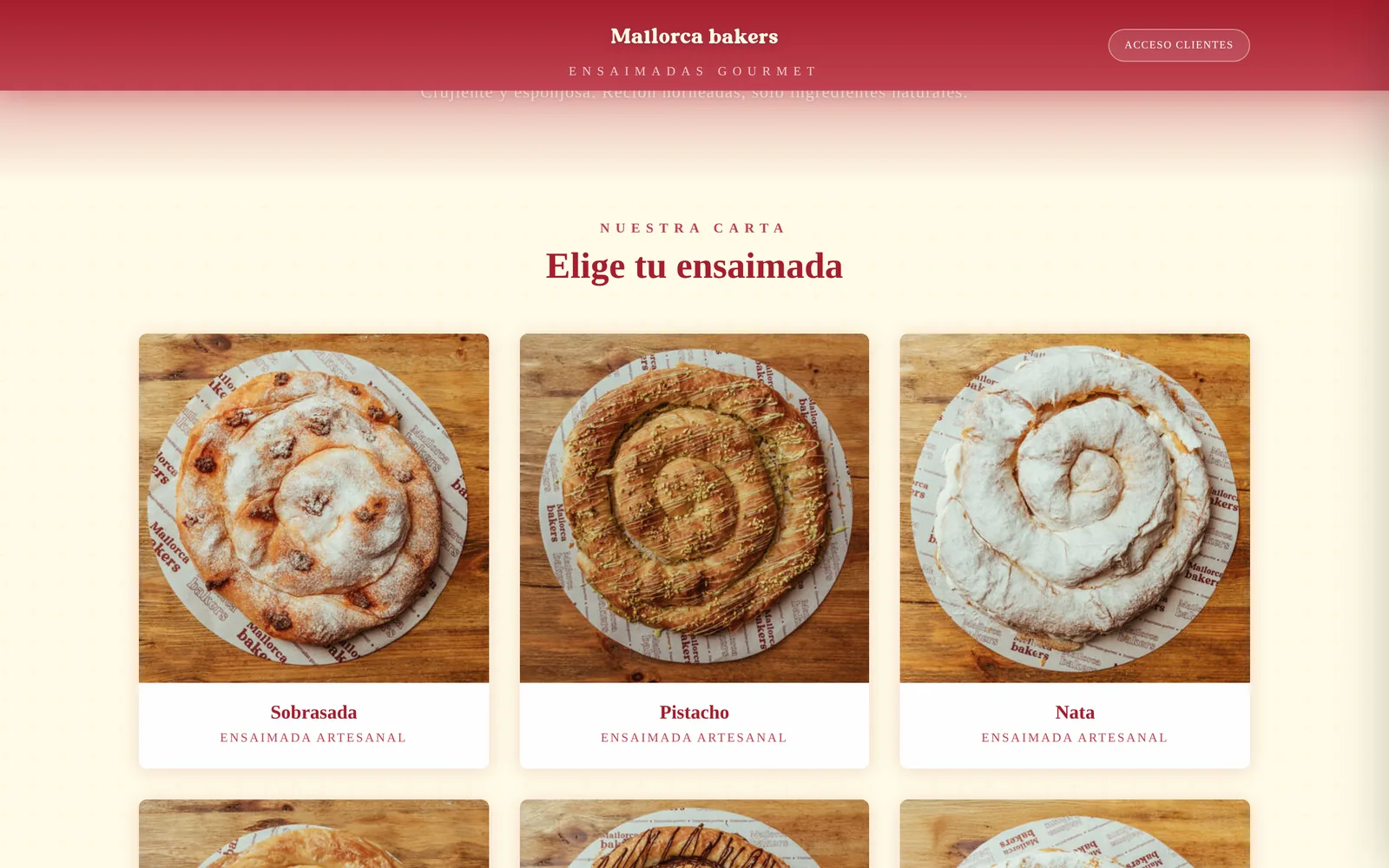 Mallorca Bakers Catálogo